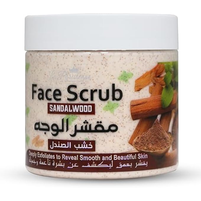 ECOLYTE+ FACE SCRUB LA PARISIENNE, DEEPLY EXFOLIATES, REVEAL SMOOTH & BEAUTIFUL SKIN, EXFOLIATING SCRUB, FACIAL EXFOLIANT, MOISTURIZING, GLOWING SKIN - (SANDALWOOD, 500 ML) - Image 1